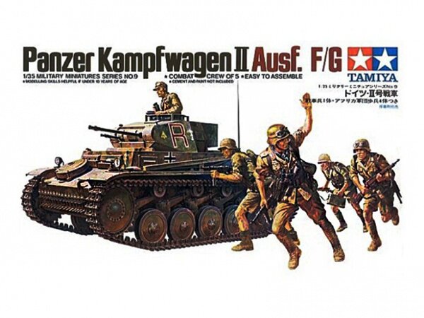 Нем. PanzerKampfwagen II Ausf F/G (с 5 фигурами)